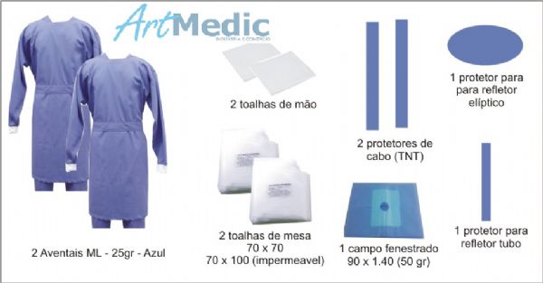 Kit Odontolgico Cirrgico Azul